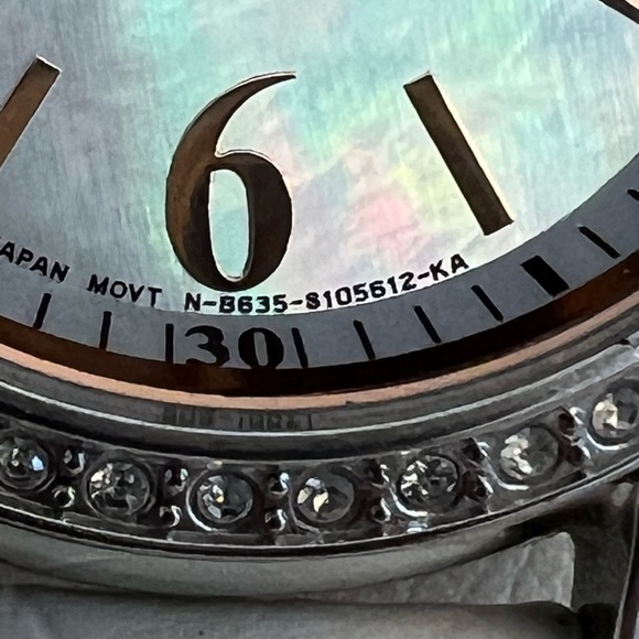 Citizen Eco-Drive Ladies Watch Crystals Pearl Dial Stainless and Rose Gold Dial - Picture 5 of 14